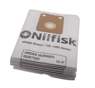 Støvpose VP300 / GD1000, Fleece, 10 stk - Original Nilfisk pose 23678820