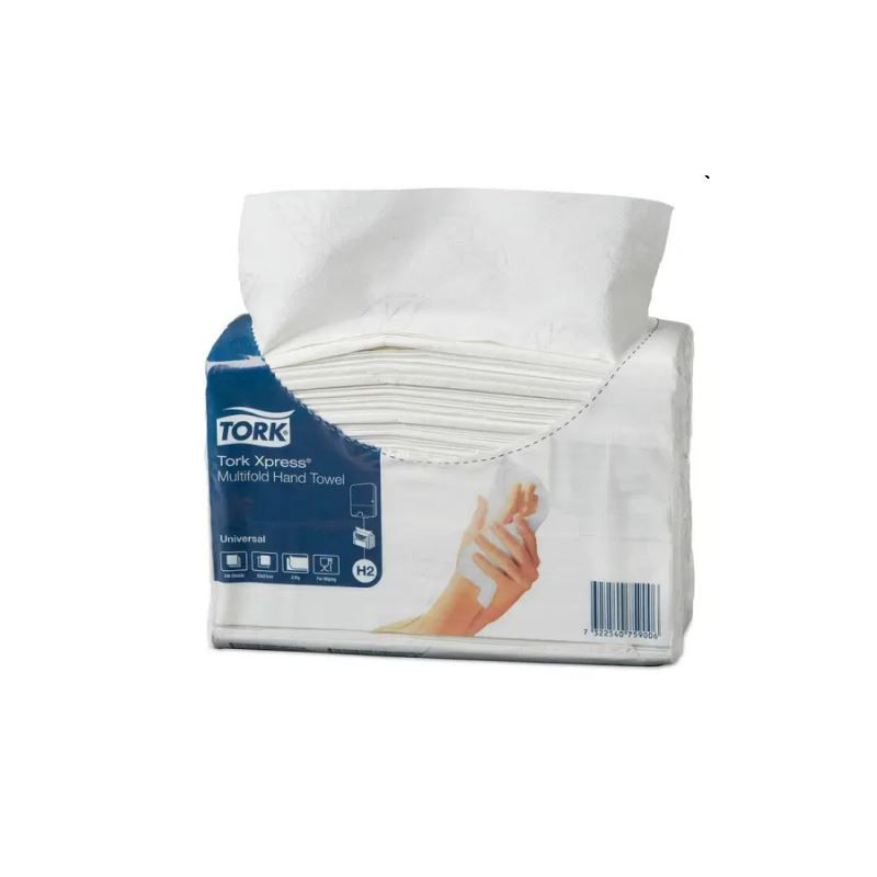 TORK Håndklædeark H2 2-lag 3800 ark Natur Xpress Multifold Universal
