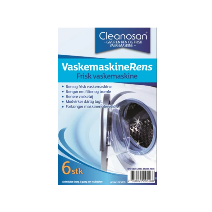 Cleanosan VaskemaskineRens, 6 stk