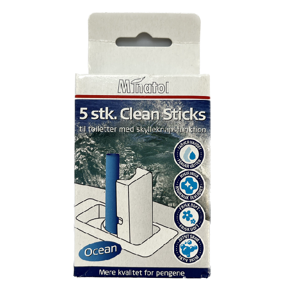 WC Clean Sticks, ocean, aktiv skum, frisk luft, (5 stk.)